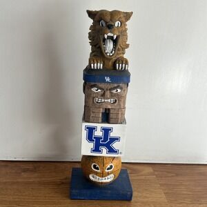 University Of  Kentuky Wild Cats NCAA Collectible Tiki Totem Pole College Mascot